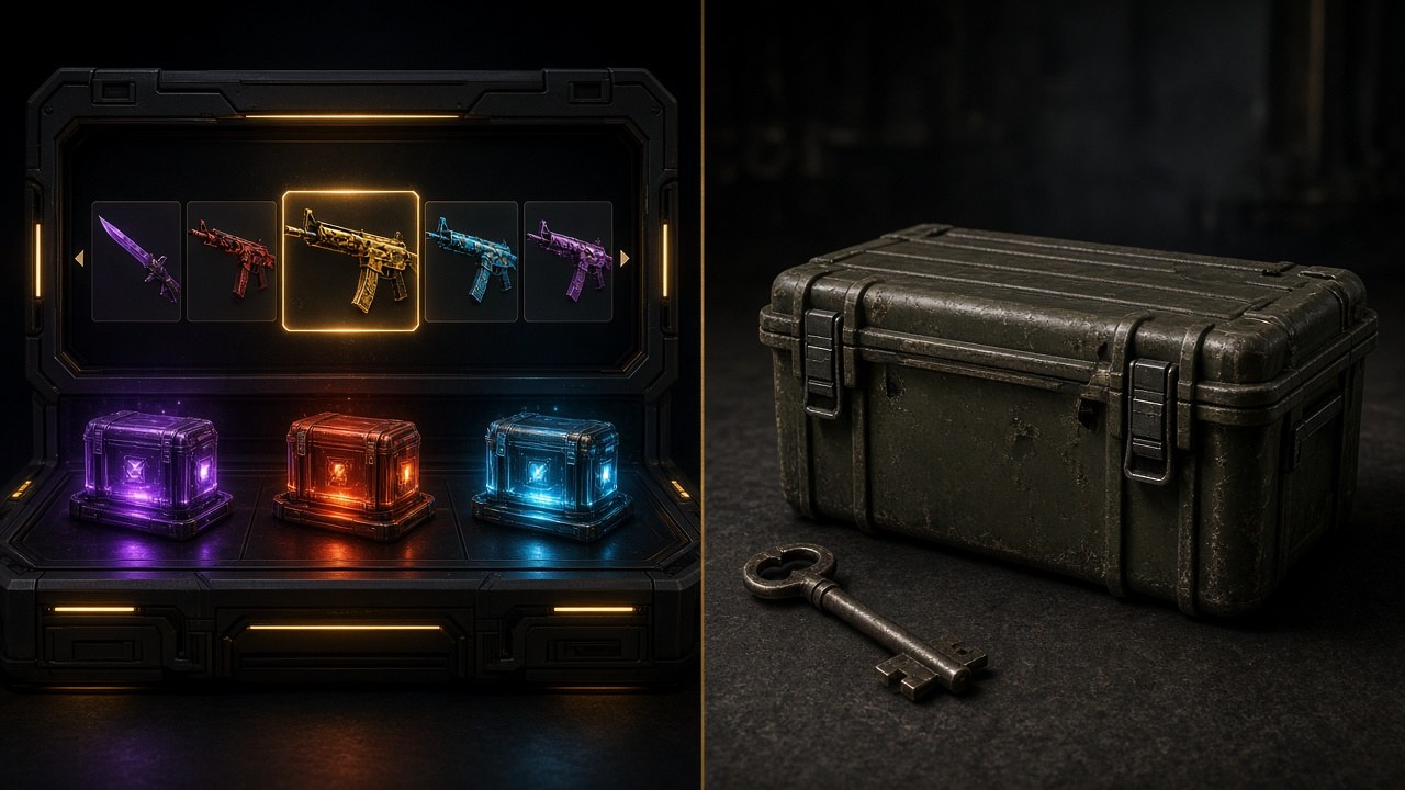 Comparison of third-party case opening terminal and official CS2 case